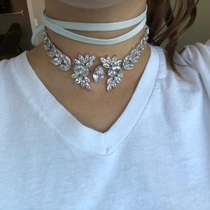 🔥🔥Fallon Monarch Leather Wrap Choker - White